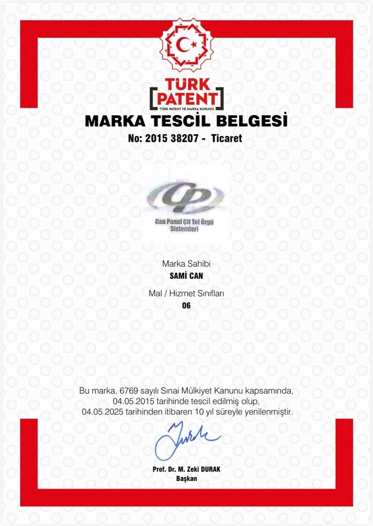 MARKA TESCİL BELGESİ
